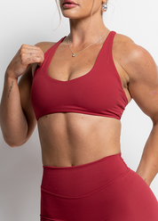 FLOW SPORTS BRA - CHERRY