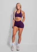BALANCE HALTER CROP - MULBERRY