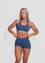 BALANCE HALTER CROP - NAVY BLUE