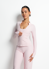 FLOW SILHOUETTE ZIP-UP JACKET - MILKSHAKE