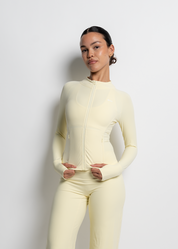 FLOW SILHOUETTE ZIP-UP JACKET - BUTTER YELLOW