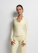 FLOW SILHOUETTE ZIP-UP JACKET - BUTTER YELLOW