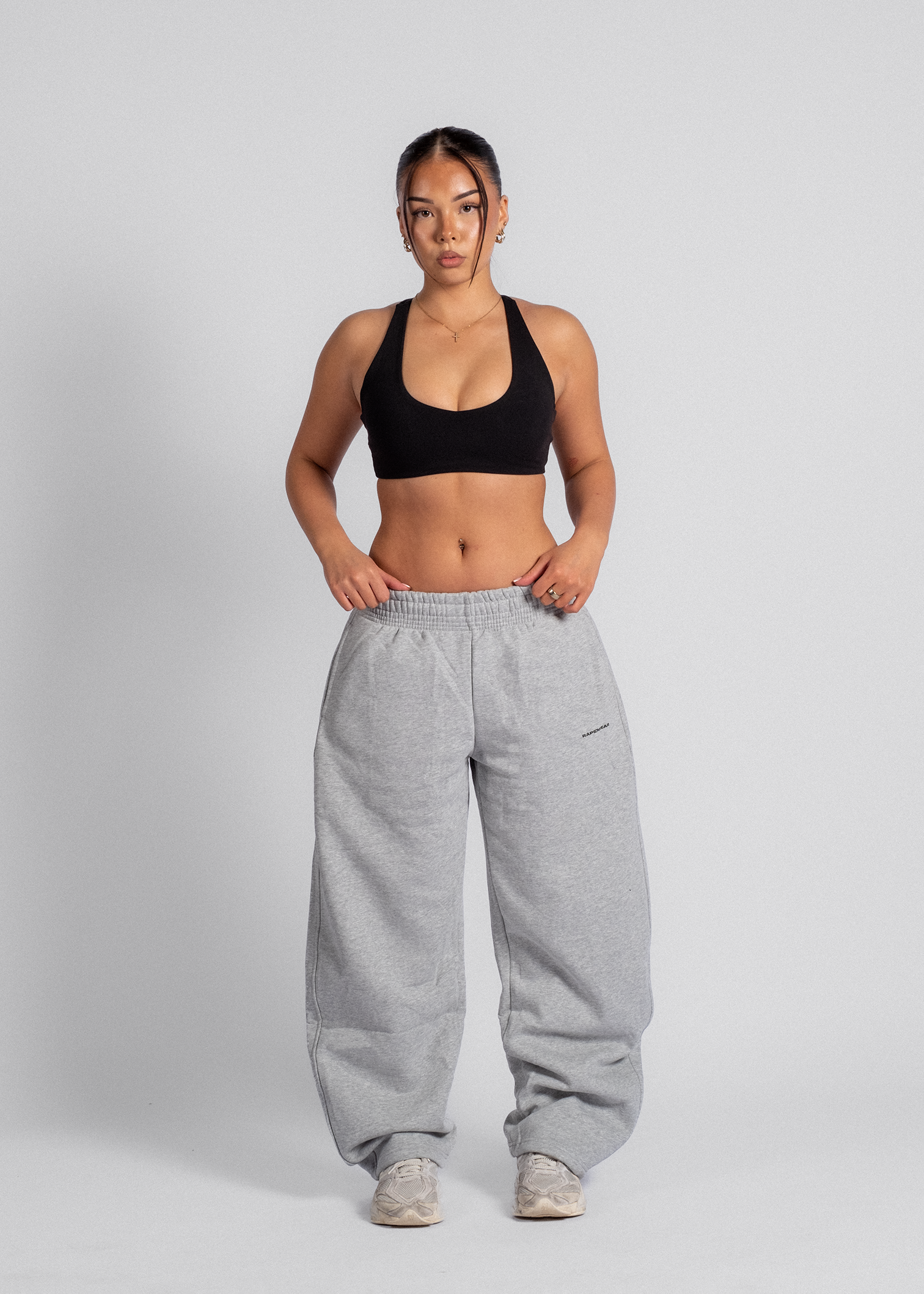 MOTION WIDE LEG SWEATPANTS - GREY