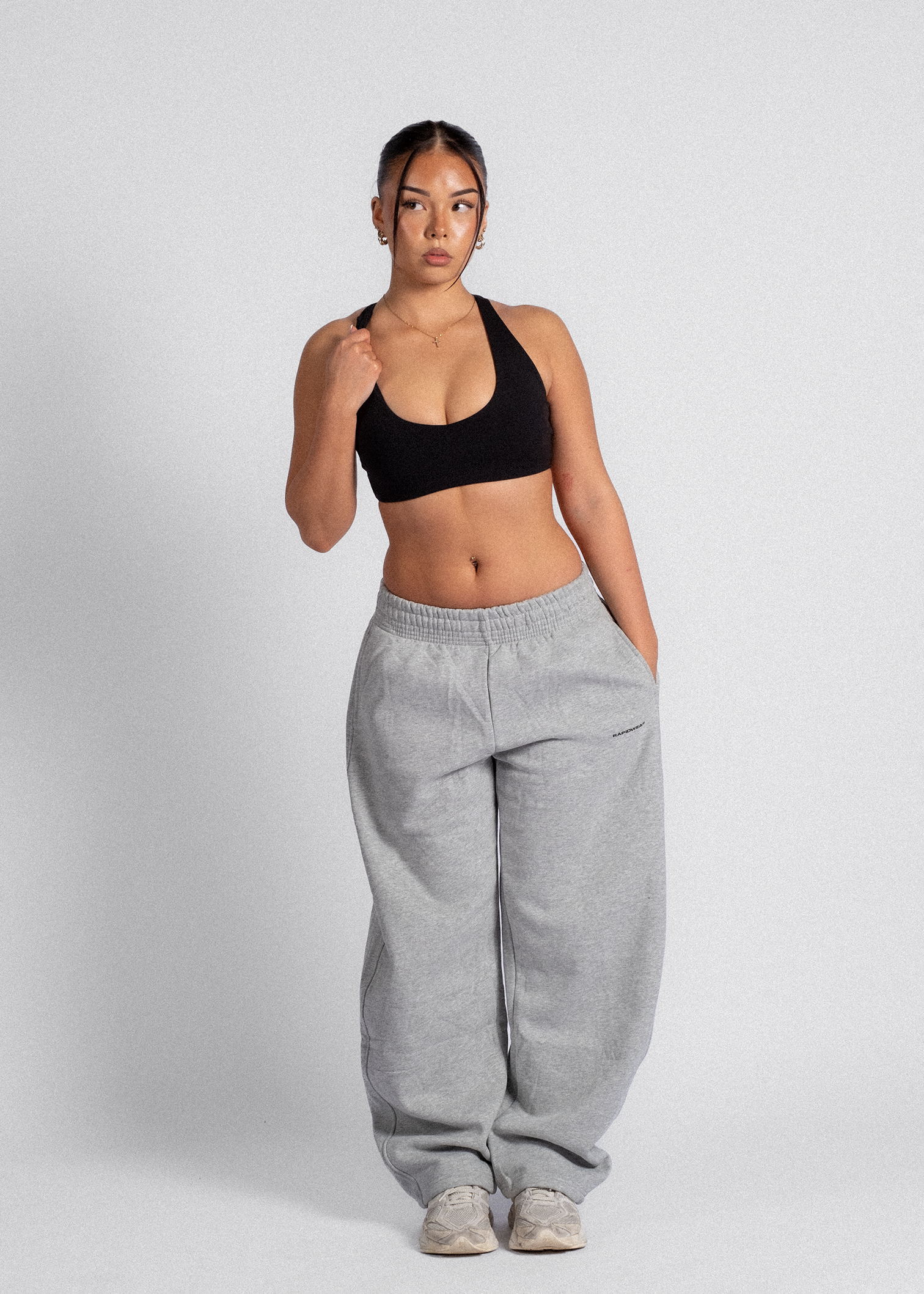 MOTION WIDE LEG SWEATPANTS - GREY