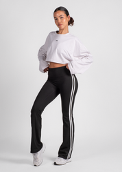 CROPPED SWEATER - GREY WHITE