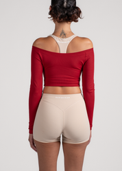 FORM OFF SHOULDER LONG SLEEVE - BURGUNDY