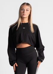 CROPPED SWEATER - BLACK