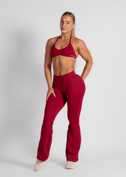 SCULPT SCRUNCH FLARES - BERRY