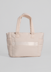 PADDED TOTE BAG - BEIGE