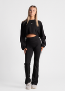 CROPPED SWEATER - BLACK