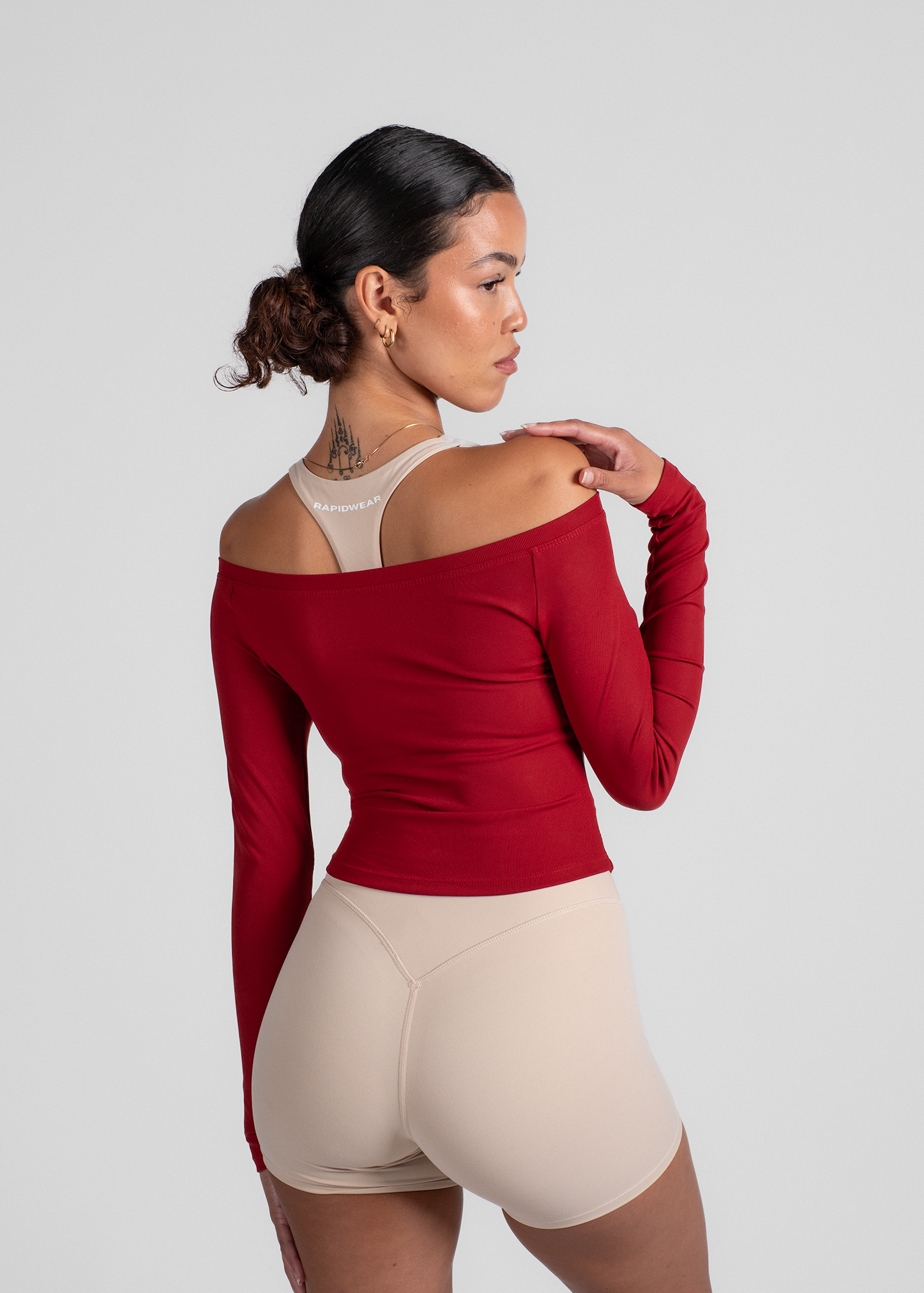 FORM OFF SHOULDER LONG SLEEVE - BURGUNDY