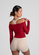 FORM OFF SHOULDER LONG SLEEVE - BURGUNDY