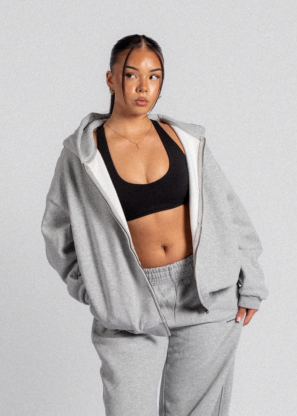 MOTION ZIP HOODIE - GREY