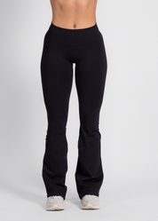 SCULPT SCRUNCH FLARES - BLACK