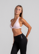 LUXE HALTER BRA - BLUSH PINK
