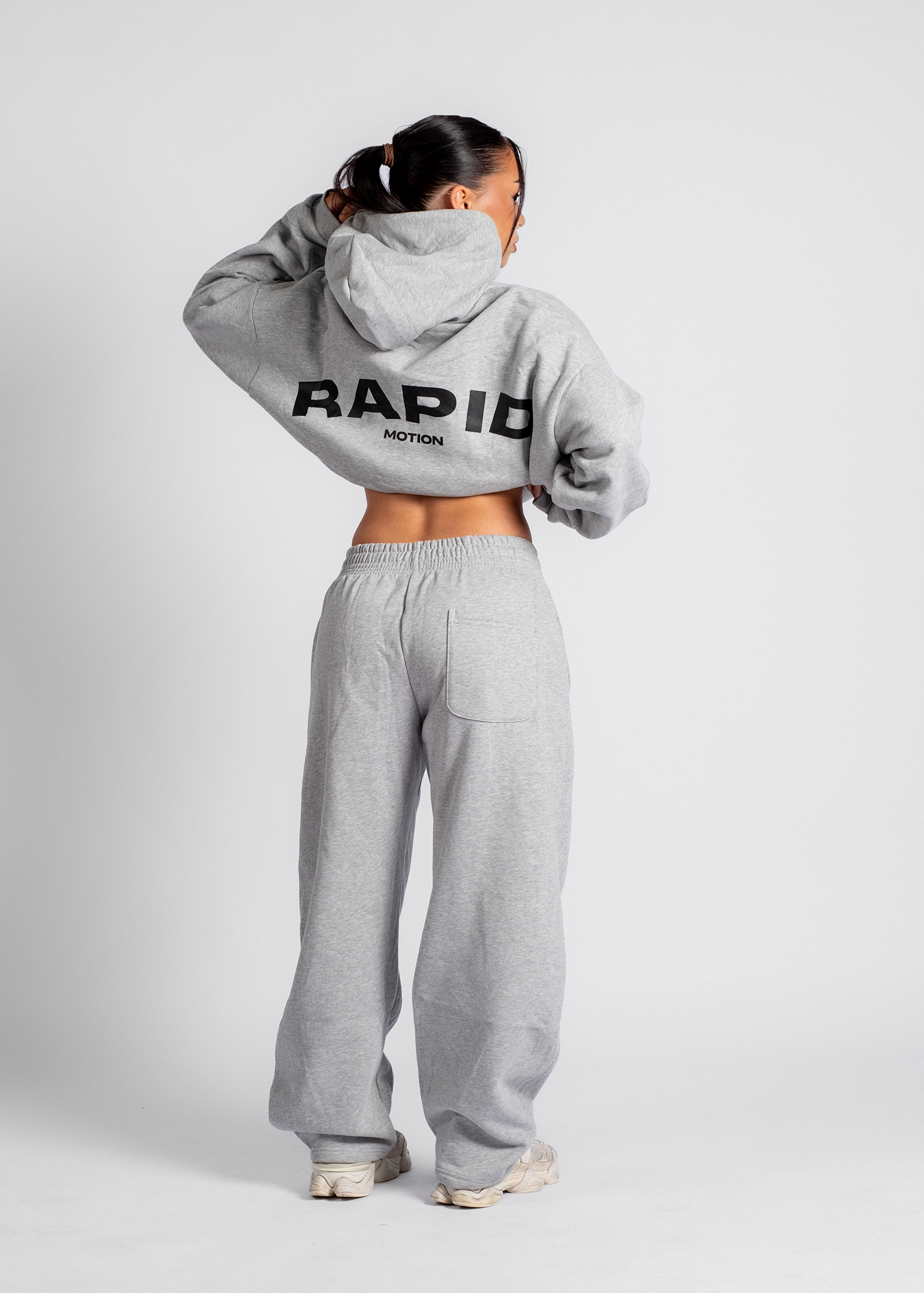 MOTION WIDE LEG SWEATPANTS - GREY