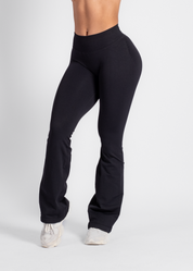 SCULPT SCRUNCH FLARES - BLACK