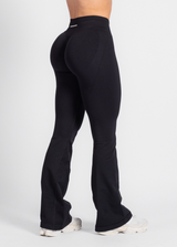 SCULPT SCRUNCH FLARES - BLACK