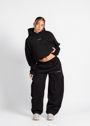 MOTION WIDE LEG SWEATPANTS - BLACK