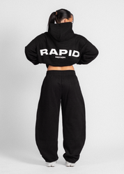 MOTION WIDE LEG SWEATPANTS - BLACK