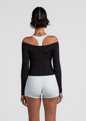 FORM OFF SHOULDER LONG SLEEVE - BLACK