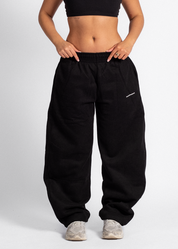 MOTION WIDE LEG SWEATPANTS - BLACK