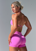BALANCE SCRUNCH BUM SHORTS - BARBIE PINK