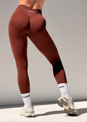 BALANCE SCRUNCH BUM LEGGINGS - BROWN
