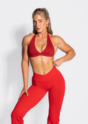 SERENITY HALTER CROP - CHERRY